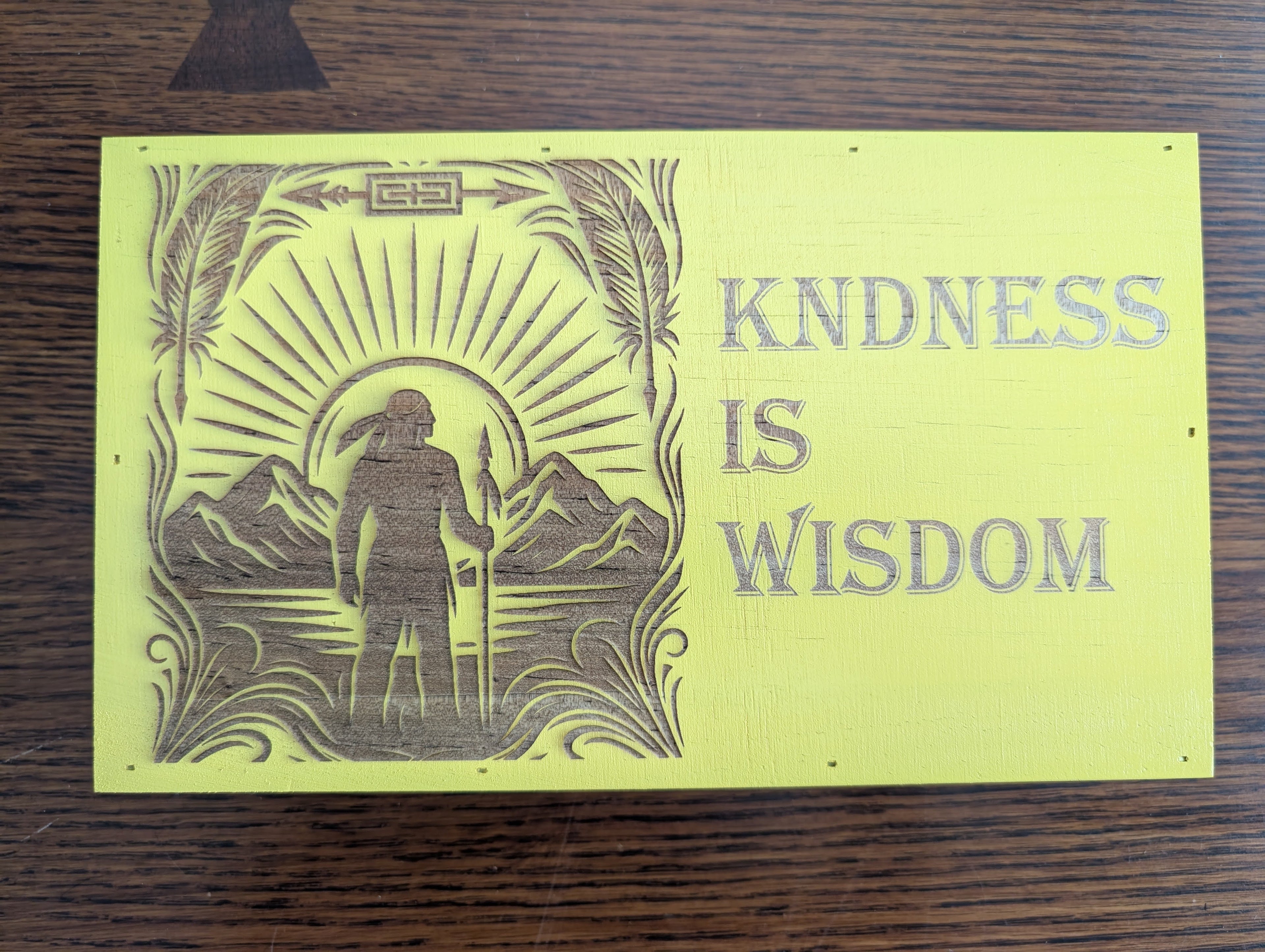 Engraved Artwork "Wisdom of Kindness"