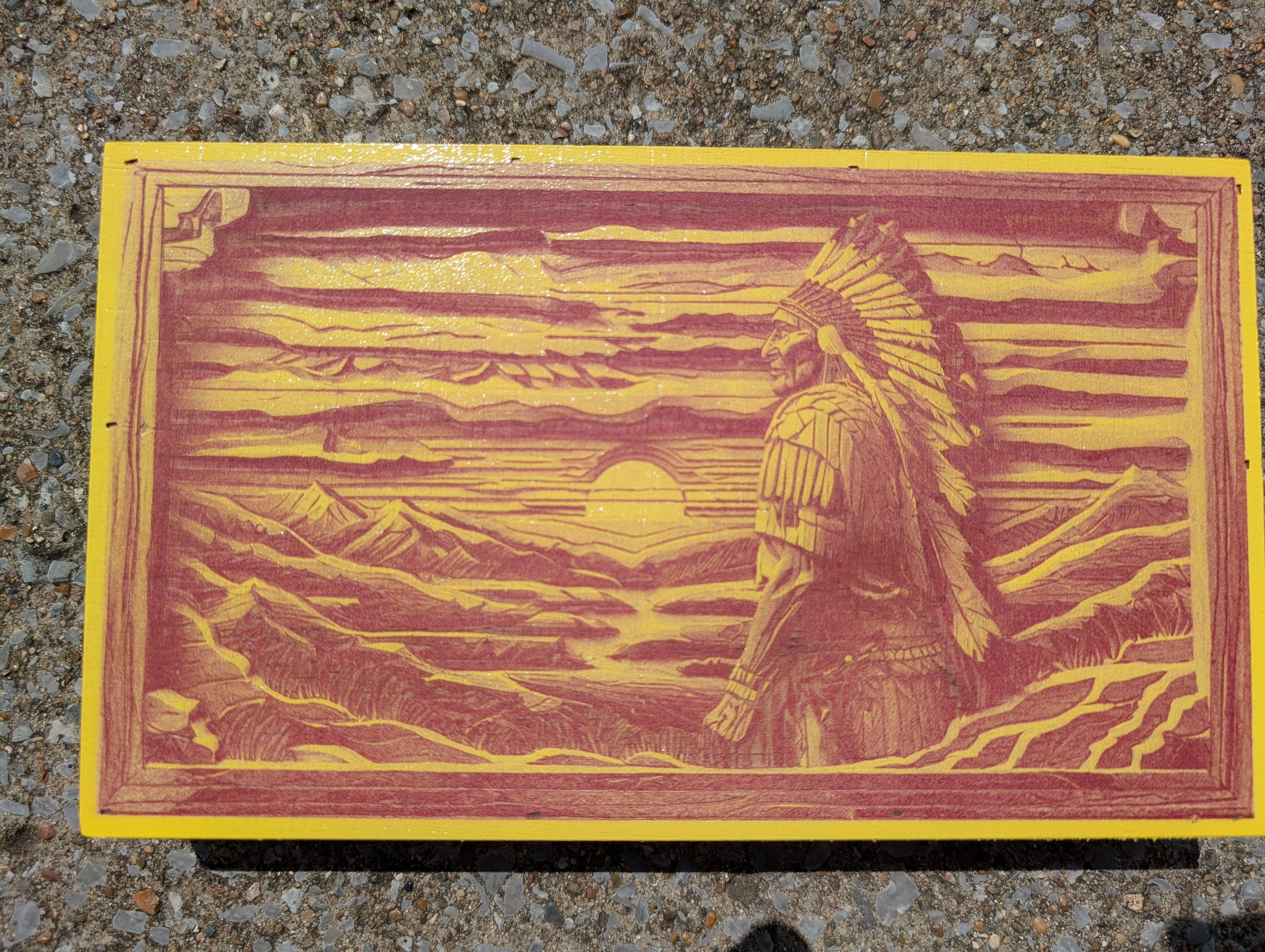 Engraved Artwork "Bgeshmo Warrior"