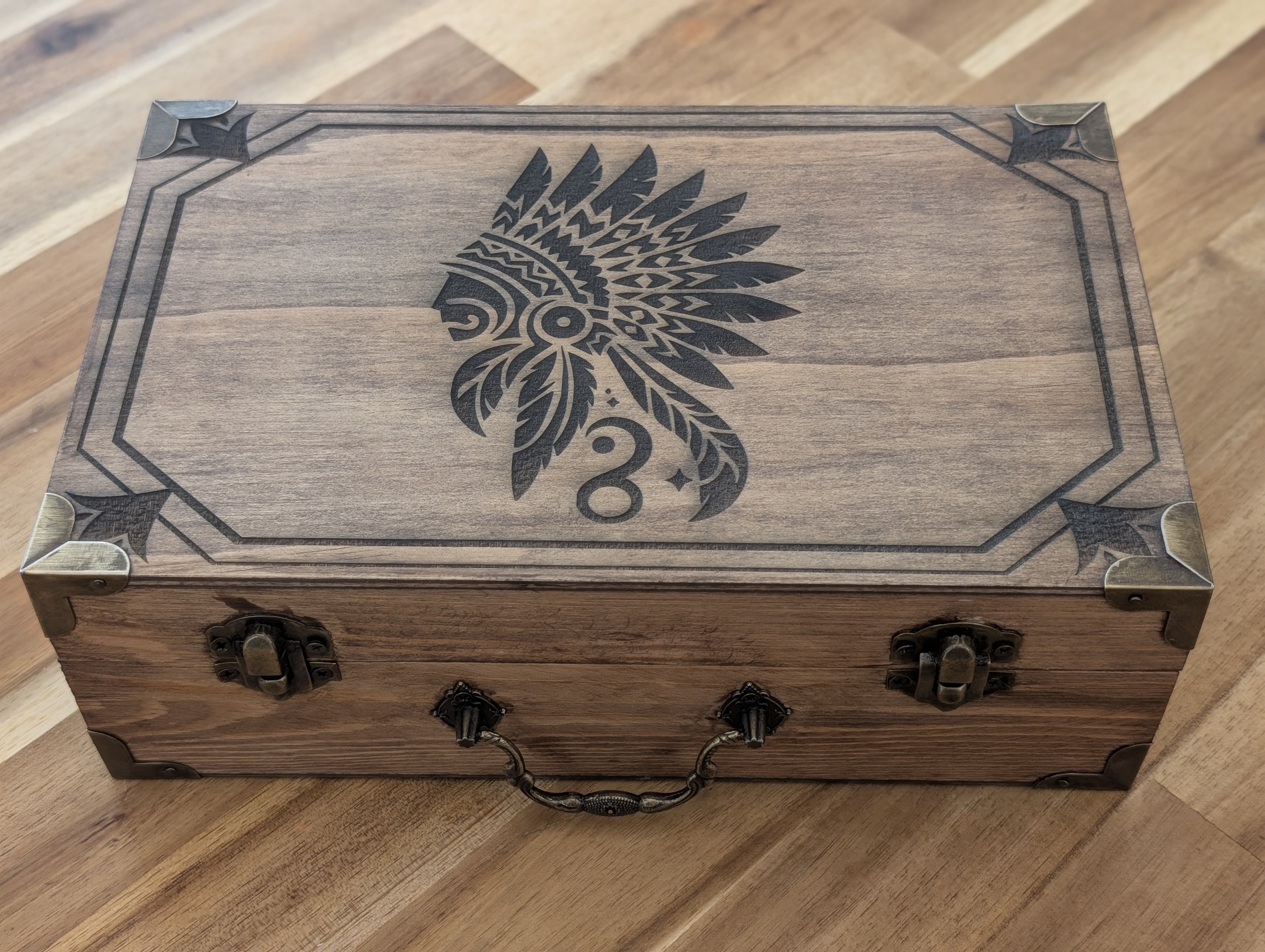 Engraved Wooden Box - Walnut